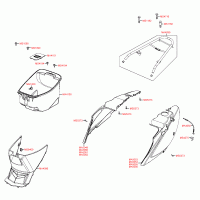 F12 Verkleidungen hinten & Helmfach