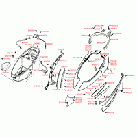 F12 Verkleidungen hinten, Helmfach und Sitzbankschloss