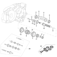 Motor - Getriebe Hauptwelle Minarelli AM6 1. Serie