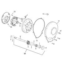 Motor - Lichtmaschine / Kickstarterwelle Minarelli AM6 Beta
