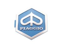 Emblem Piaggio zum Stecken 6-eckig 32x37mm 3D blau / silber