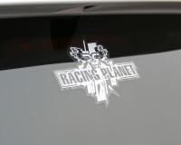 Aufkleber Racing Planet 130x105mm weiß
