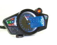Multifunktions-Tachometer Koso RX1N GP Style schwarz-blau
