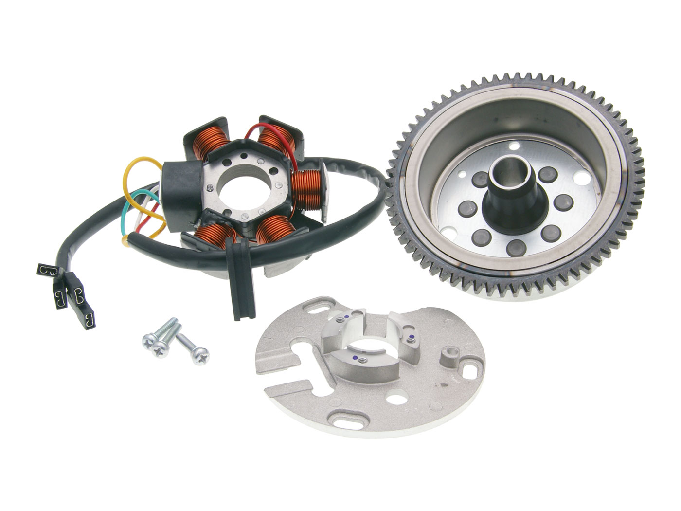 Lichtmaschine / Zündung inkl. Rotor OEM für Piaggio / Derbi Motor D50B