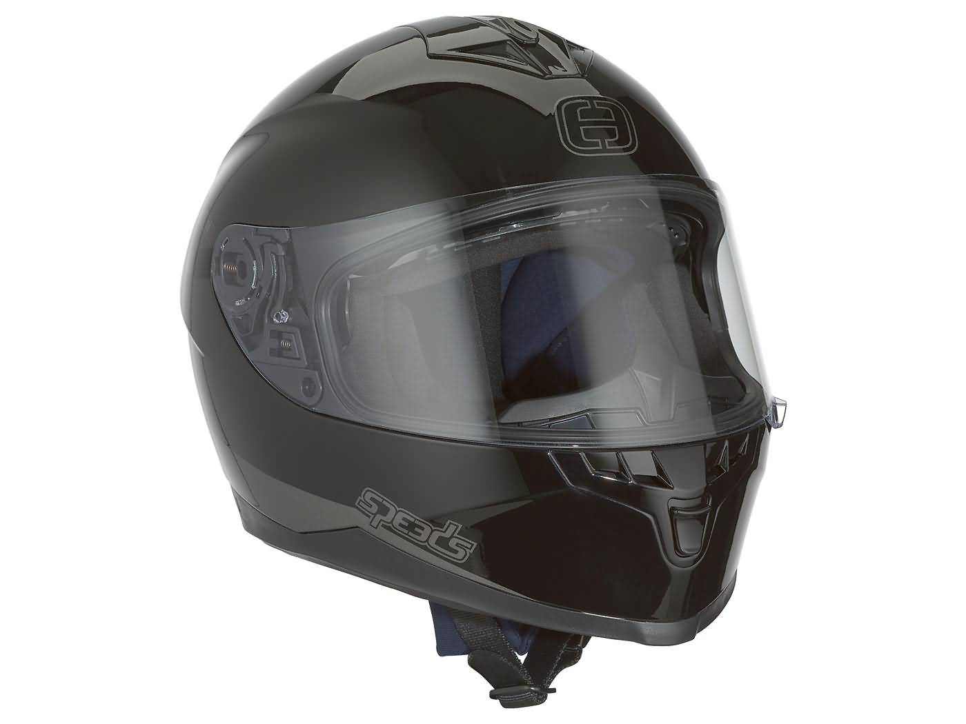 Helm Speeds Race II XS schwarz glänzend
