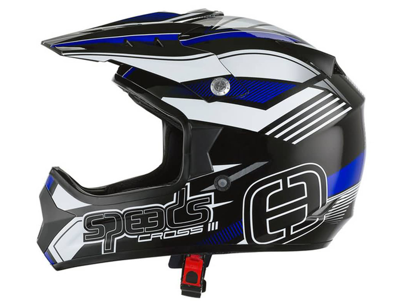 Speeds Cross III Helm XS schwarz/blau/weiß