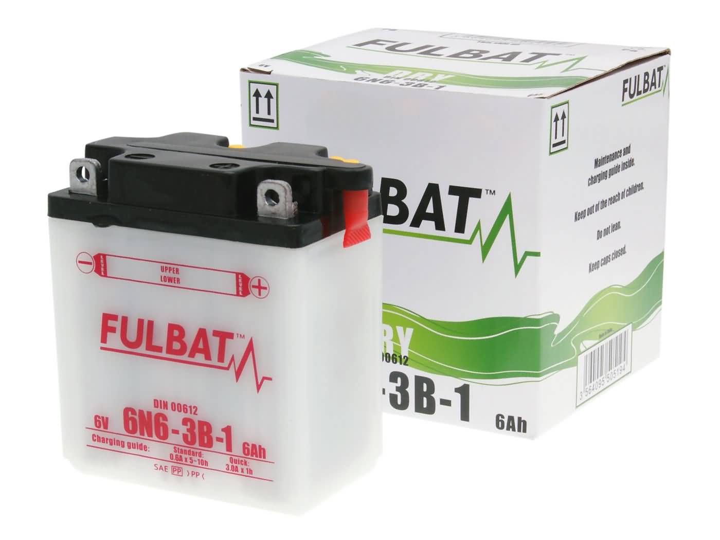 Fulbat 6V 6N6-3B-1 DRY Batterie