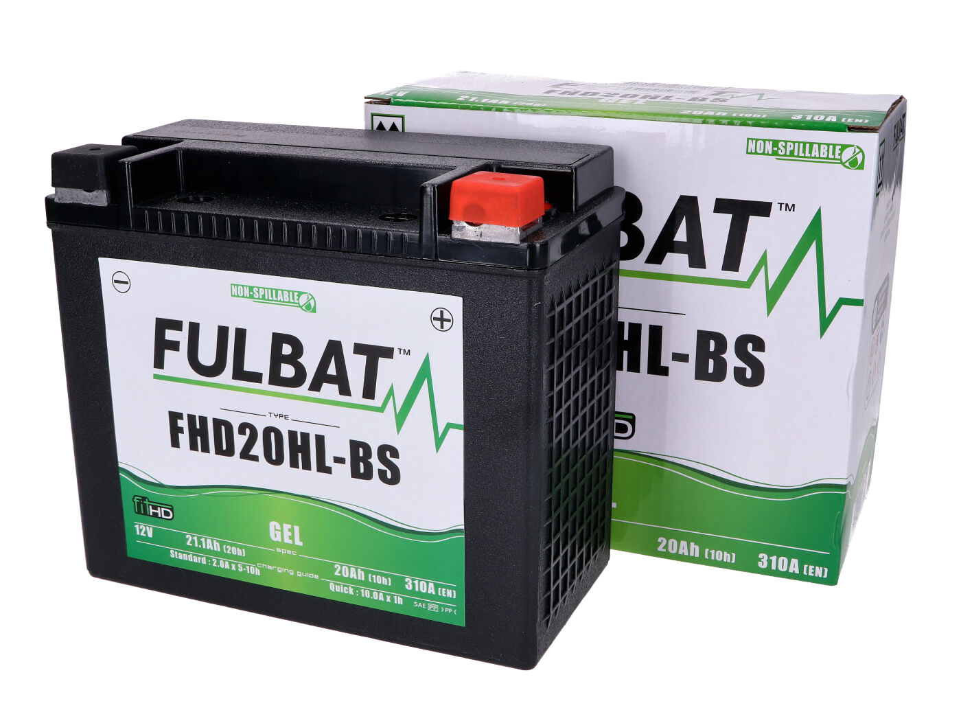 Fulbat FHD20HL-BS GEL Batterie für Harley