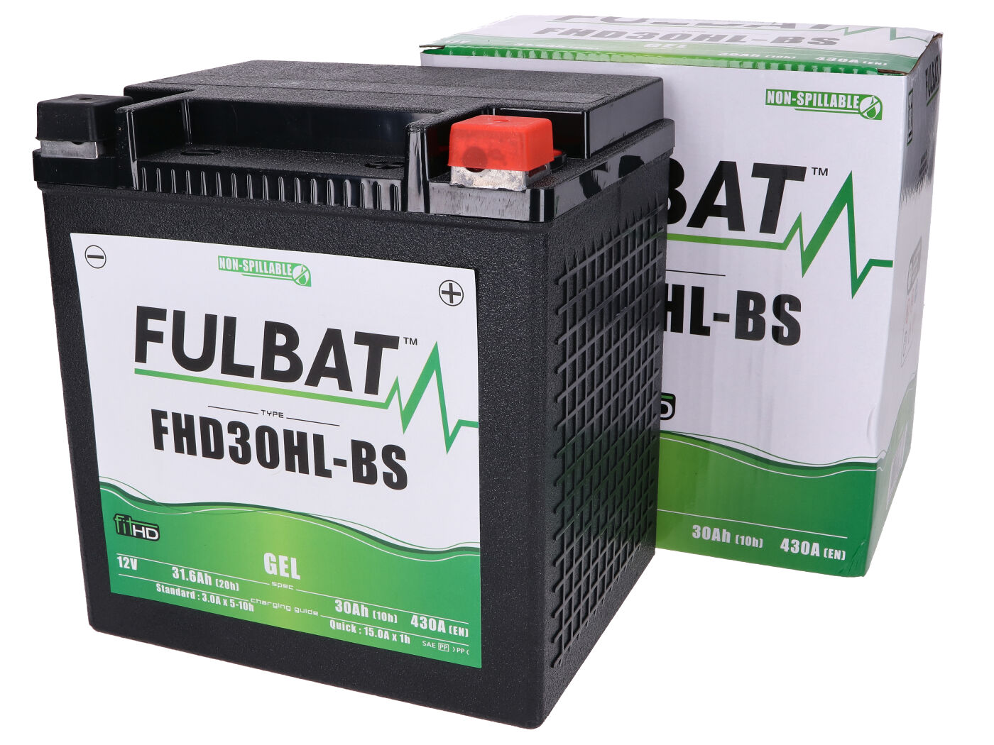 Fulbat FHD30HL-BS GEL Batterie für Harley