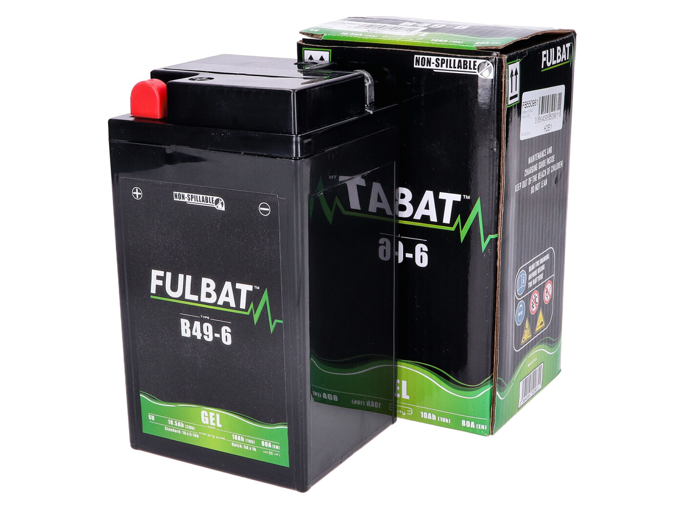 Batterie Fulbat B49-6 6V 10Ah GEL für BMW R25, R69, Vespa Sprint, Rall
