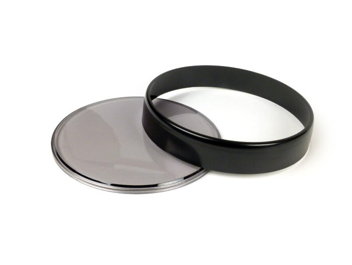 Tachoglas-Set Vespa Ø=105mm schwarzer Ring