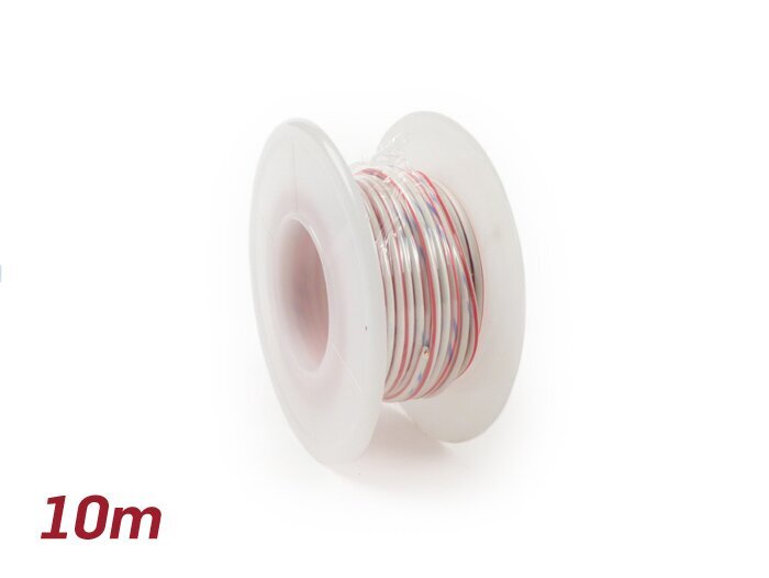 Elektrokabel 0,85mm² 10m Weiß/Rot