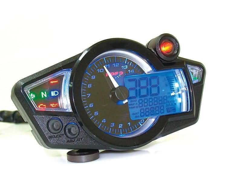 Koso RX1N Tachometer schwarz-blau