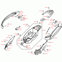 F12 Verkleidungen hinten & Helmfach