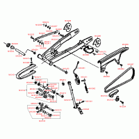 F18 Schwinge, Antriebskette und Seitenständer