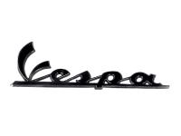 Schild / Schriftzug "Vespa" schwarzchrom OEM 100x35mm für Vespa GT, LX, LXV, S, GTS, GTV