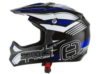Helm Speeds Cross III schwarz / blau / weiß glänzend
