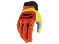 Handschuhe MX S-Line homologiert, orange / fluo-gelb - verschiedene Größen