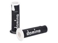 Griffe Satz Domino A450 On-Road Racing schwarz / weiß mit offenen Enden