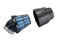Luftfilter Polini Blue Air Box 37mm 30° schwarz-blau