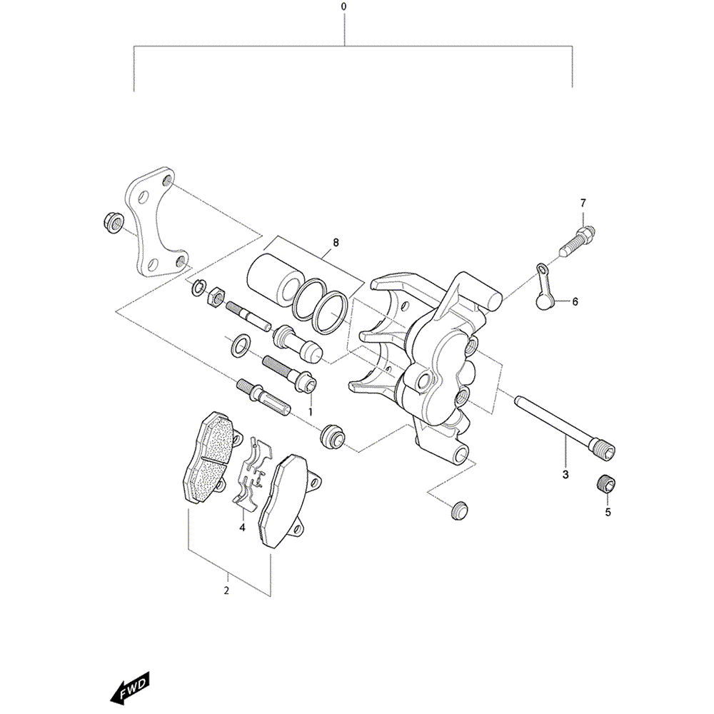 F54 Bremssattel hinten (Schwimmsattel)
