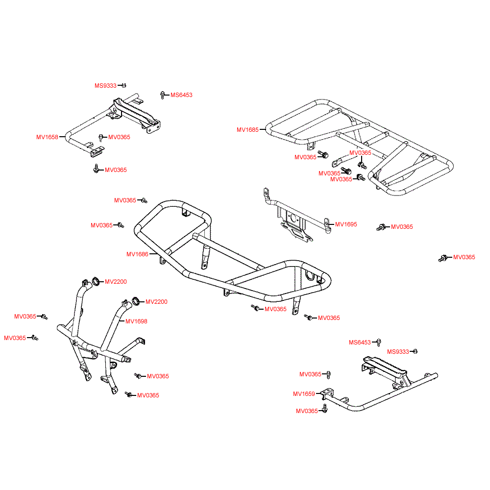 F24 Rahmenteile / Gepäckträger