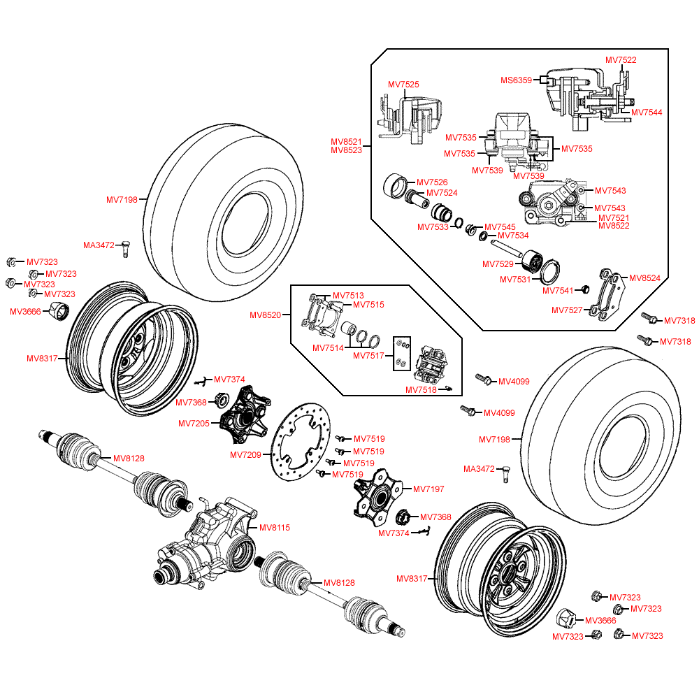 F08 Räder, Bremse & Antriebswellen hinten